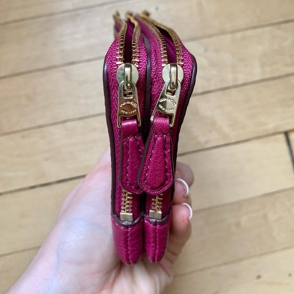 Coach Leather Wristlet in Plum Purple - Picture 2 of 11